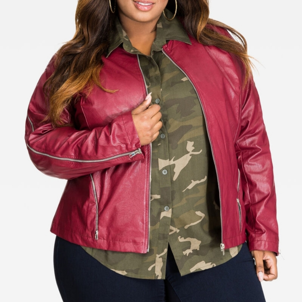 Faux leather jacket